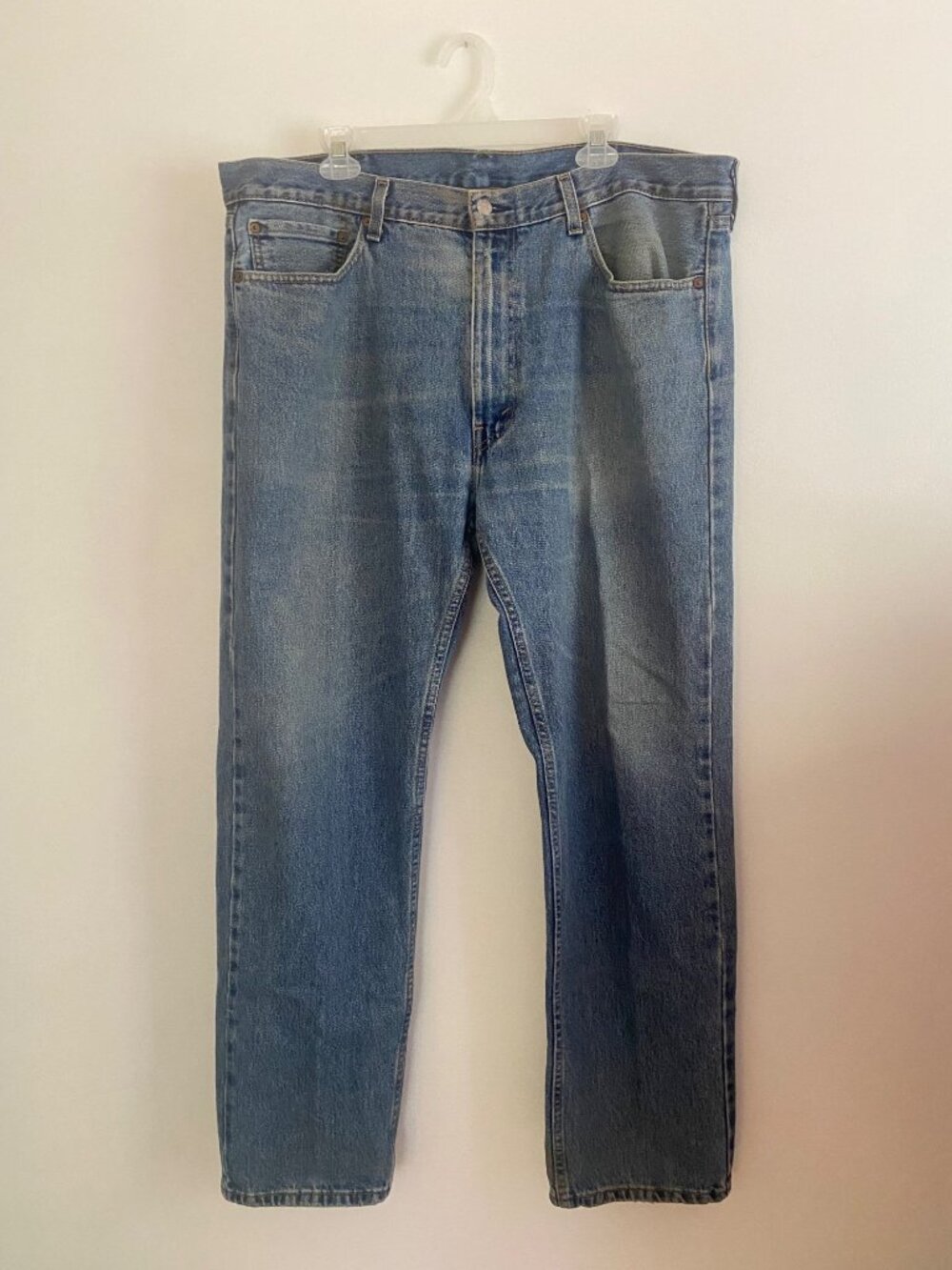 Levi's 505 Men's Jeans W40 L32 Straight-Leg Medium Wash 100% Cotton